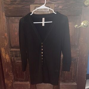 Zenana Snap-Up Black Cardigan size medium